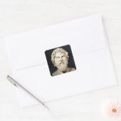 Bust van Antisthenes Vierkante Sticker (Envelop)