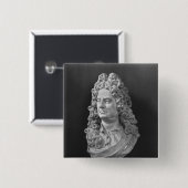 Bust van Antoine Coypel Vierkante Button 5,1 Cm (Voorkant /achterkant)