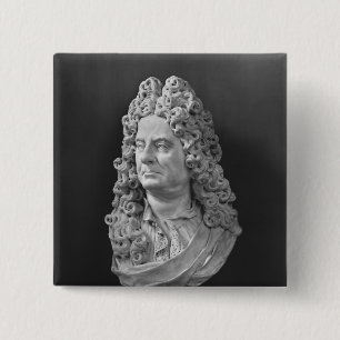 Bust van Antoine Coypel Vierkante Button 5,1 Cm
