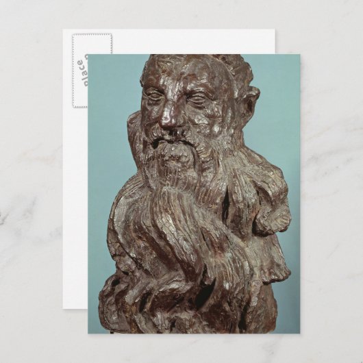 Bust van Auguste Rodin 1909 Briefkaart (Voorkant / Achterkant)