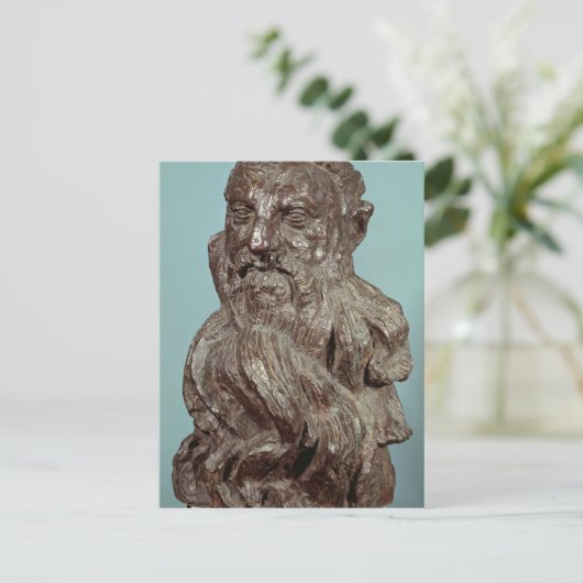 Bust van Auguste Rodin 1909 Briefkaart (Staand voorkant)