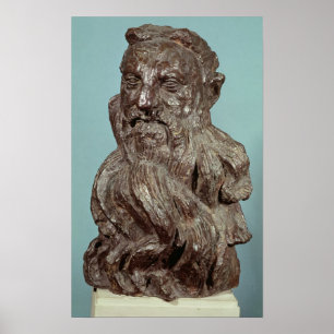 Bust van Auguste Rodin 1909 Poster