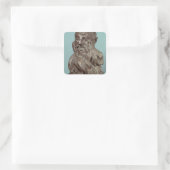 Bust van Auguste Rodin 1909 Vierkante Sticker (Tas)