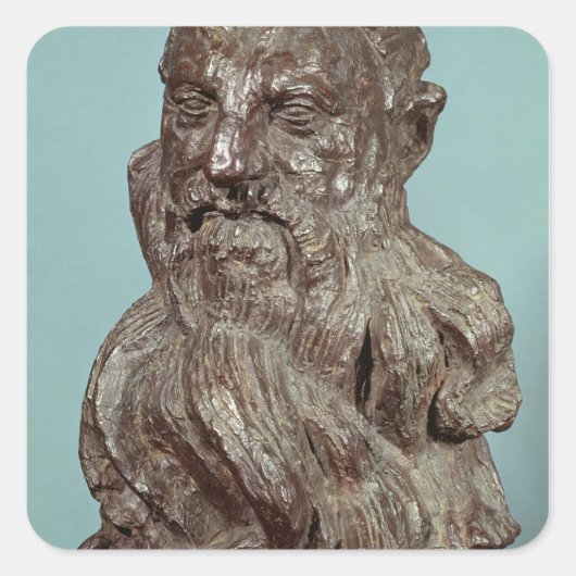 Bust van Auguste Rodin 1909 Vierkante Sticker (Voorkant)