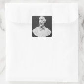 Bust van Auguste Vacquerie Vierkante Sticker (Tas)