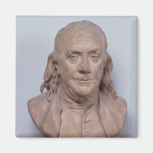 Bust van Benjamin Franklin 1778 Magneet
