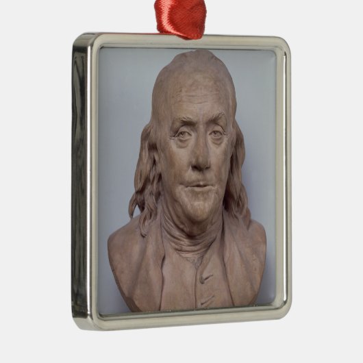 Bust van Benjamin Franklin 1778 Metalen Ornament (Rechts)