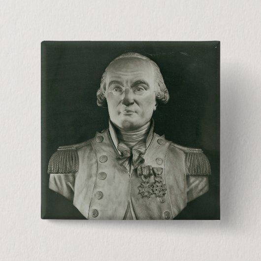 Bust van Charles de Coulomb Vierkante Button 5,1 Cm (Voorkant)