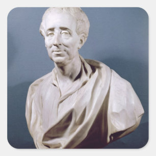 Bust van Charles de Secondat Baron de Vierkante Sticker