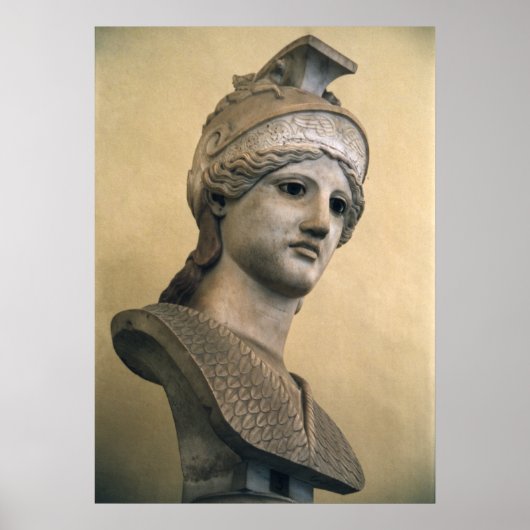 Bust van de godin Athena Poster (Voorkant)