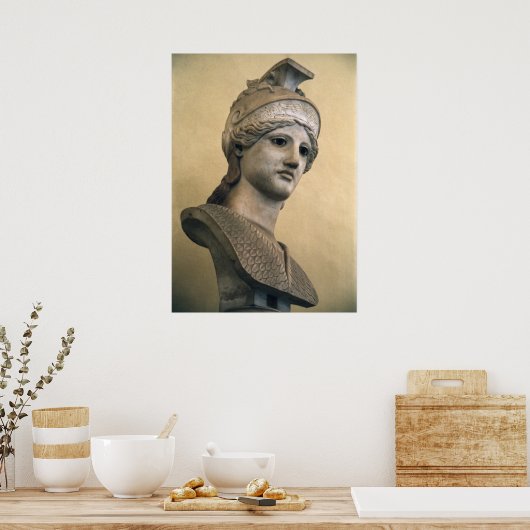 Bust van de godin Athena Poster (Keuken)