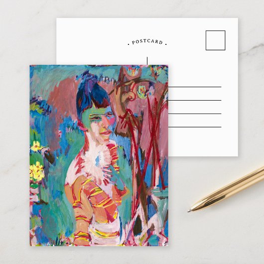 Bust van een gekleurd meisje | Albert Müller Briefkaart