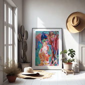 Bust van een gekleurd meisje | Albert Müller Poster