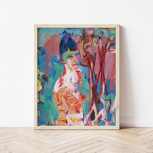 Bust van een gekleurd meisje | Albert Müller Poster