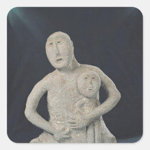 Bust van een Moeder Goddess Vierkante Sticker