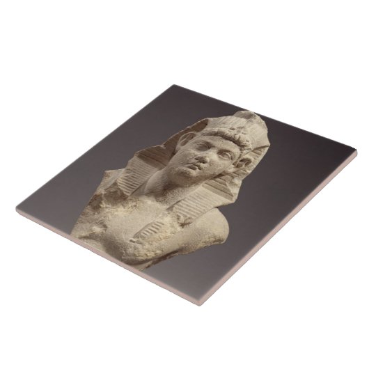 Bust van een Romeinse keizer als farao (marmer) Tegeltje (Zijkant)