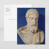 Bust van Epicurus Briefkaart (Voorkant / Achterkant)