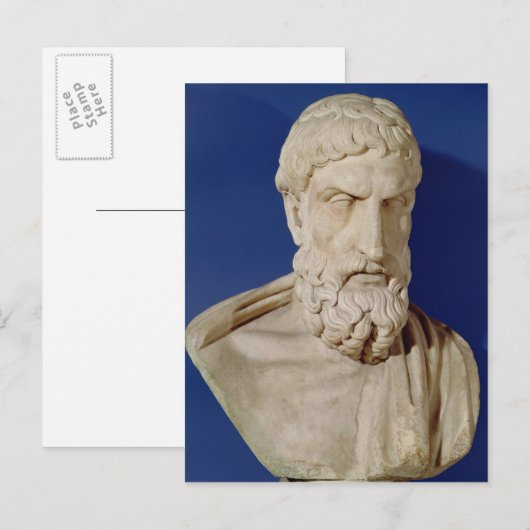 Bust van Epicurus Briefkaart (Voorkant / Achterkant)