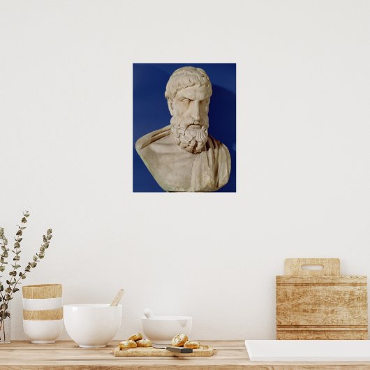Bust van Epicurus Poster (Keuken)