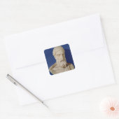 Bust van Epicurus Vierkante Sticker (Envelop)