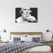 Bust van Eugene Delacroix Canvas Afdruk (Insitu (Slaapkamer))
