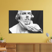 Bust van Eugene Delacroix Canvas Afdruk (Insitu (Woonkamer))
