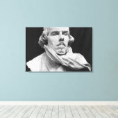Bust van Eugene Delacroix Canvas Afdruk (Insitu (Houten vloer))