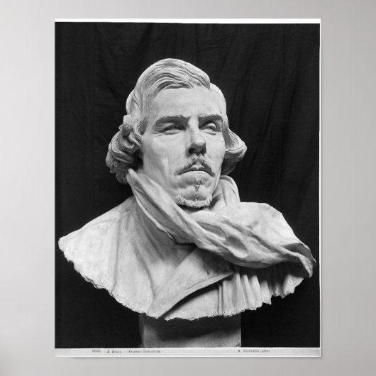 Bust van Eugene Delacroix Poster (Voorkant)