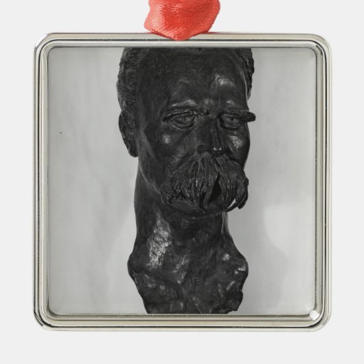 Bust van Friedrich Nietzsche German Metalen Ornament (Voorkant)