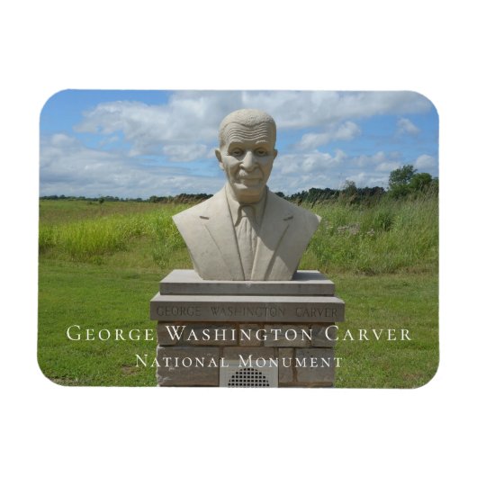 Bust van George Washington Carver, Carver Trail Magneet (Horizontaal)