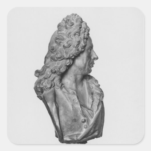 Bust van Gerard Audran Vierkante Sticker (Voorkant)