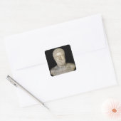 Bust van Hercules Vierkante Sticker (Envelop)