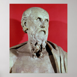 Bust van Hesiod Poster