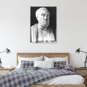 Bust van Hippocrates Canvas Afdruk (Insitu (Slaapkamer))