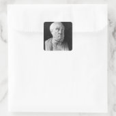 Bust van Hippocrates Vierkante Sticker (Tas)