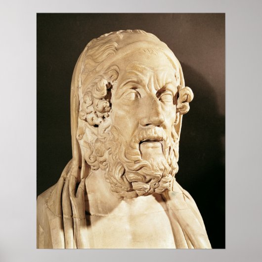 Bust van Homer, Hellenistische periode Poster (Voorkant)