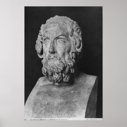 Bust van Homer, Hellenistische periode Poster (Voorkant)