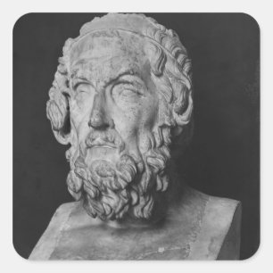 Bust van Homer, Hellenistische periode Vierkante Sticker