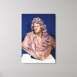 Bust van Jean Baptiste Lully Canvas Afdruk