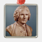Bust van Jean-Jacques Rousseau Metalen Ornament (Voorkant)