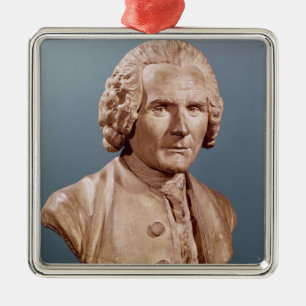 Bust van Jean-Jacques Rousseau Metalen Ornament