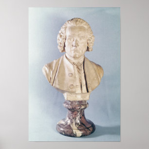 Bust van Jean-Jacques Rousseau Poster