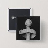 Bust van Julia Mamaea Vierkante Button 5,1 Cm (Voorkant /achterkant)