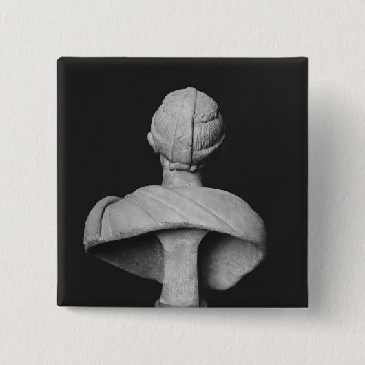 Bust van Julia Mamaea Vierkante Button 5,1 Cm (Voorkant)