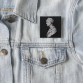 Bust van Julia Mamaea Vierkante Button 5,1 Cm (In situ)