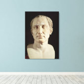 Bust van Julius Caesar 2 Canvas Afdruk (Insitu (Houten vloer))