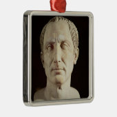 Bust van Julius Caesar 2 Metalen Ornament (Rechts)