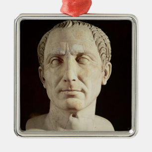 Bust van Julius Caesar 2 Metalen Ornament