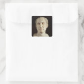 Bust van Julius Caesar 2 Vierkante Sticker (Tas)