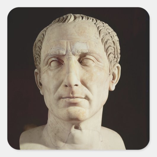 Bust van Julius Caesar 2 Vierkante Sticker (Voorkant)